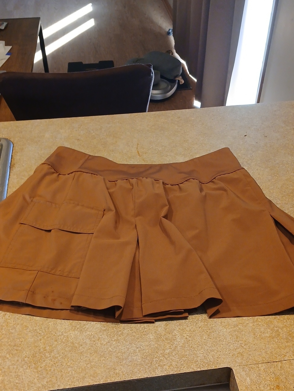 Aeropostale Women's Tan Brown Utility Skort with Side Pocket
